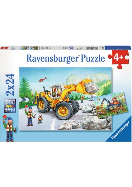 Çocuk Puzzle 2X24 Parça Ekskavatör ve Traktör 78028 fiyatları