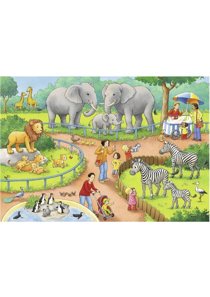 Çocuk Puzzle 2X24 Parça Hayvanat Bahçesi 78134