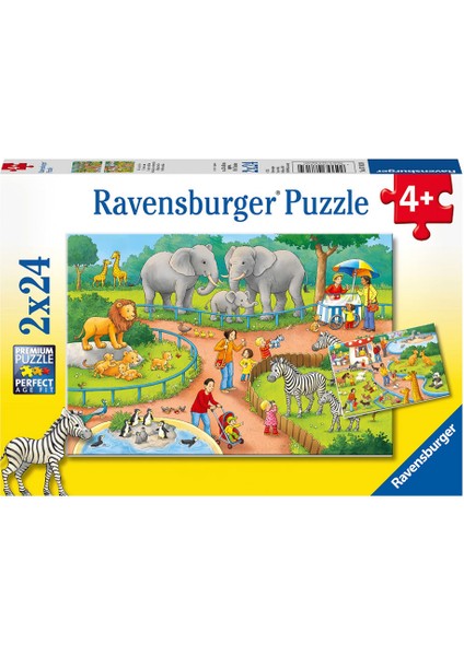 Çocuk Puzzle 2X24 Parça Hayvanat Bahçesi 78134