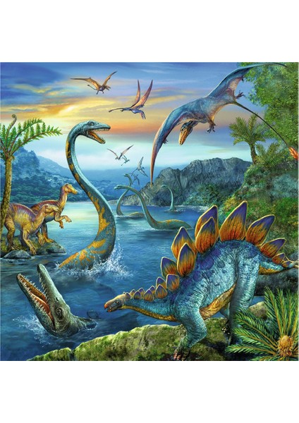 Çocuk Puzzle 3X49 Parça Dinozorlar 93175