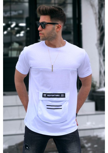 Baskılı Beyaz T-Shirt 5359