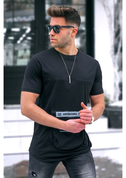 Baskılı Siyah T-Shirt 5359