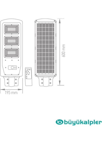 AT42-06031 6500K 60W Beyaz Solar Sokak Armatürü modelleri