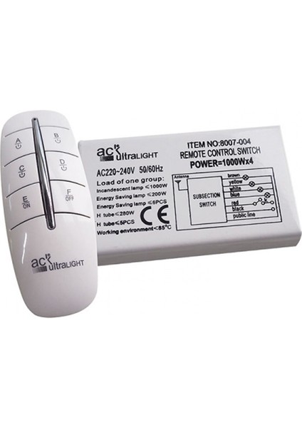 AY30-00160 220V Altılı Avize Kumandası