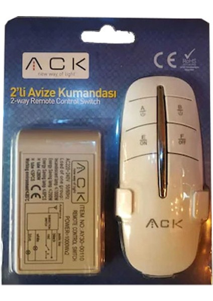 AY30-00110 220V Ikili Avize Kumandası