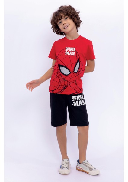 Spider-Man 4666C Erkek Çocuk Bermuda Pijama Takım