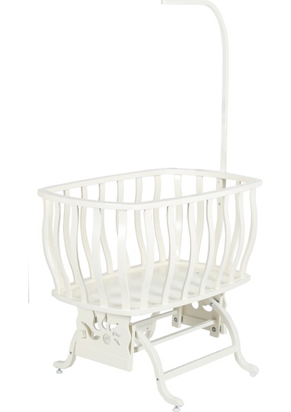 Beşik, Fiyonklu Mdf Sallanan Beşik + Uyku Seti + Cibinlik - Krem fırsatları