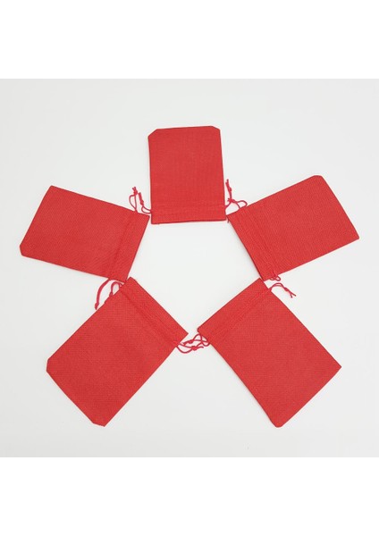 Jüt Keten Ipli Çuval Kese Çanta 9X13 Cm. - 5 Adet