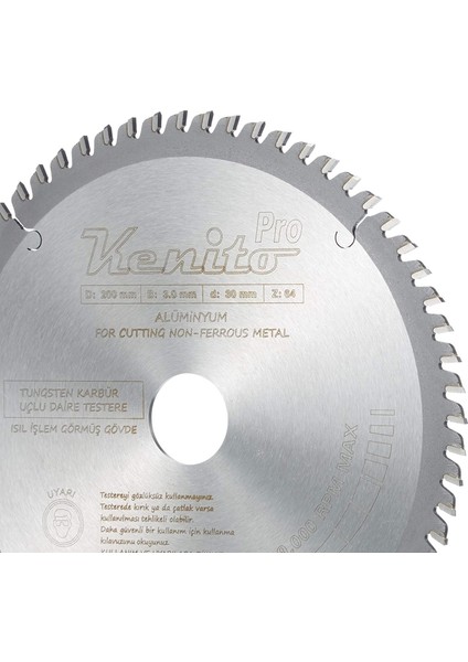 Daire Testere, Alüminyum 200 x 30 x 3.0 x 2.2 mm 64 fiyatları