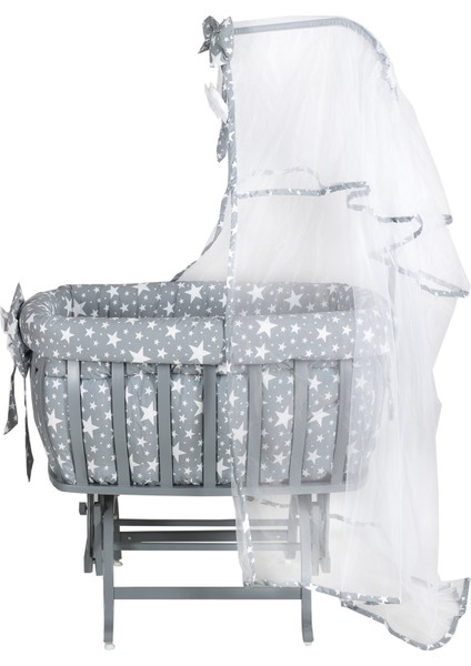 Beşik, Fiyonklu, Özel, G1 Mdf Sallanan Beşik + Uyku Seti + Cibinlik - Gri fiyatları