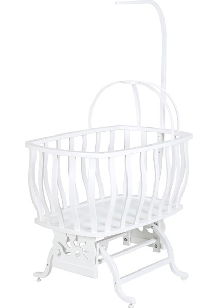 Doğal Ağaç Beşik, Lüx Sallanan Beşik + Uyku Seti + Cibinlik - Beyaz fırsatları