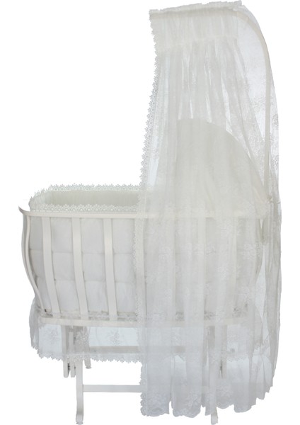 Doğal Ağaç Beşik, Lüx Sallanan Beşik + Uyku Seti + Cibinlik - Krem fiyatları