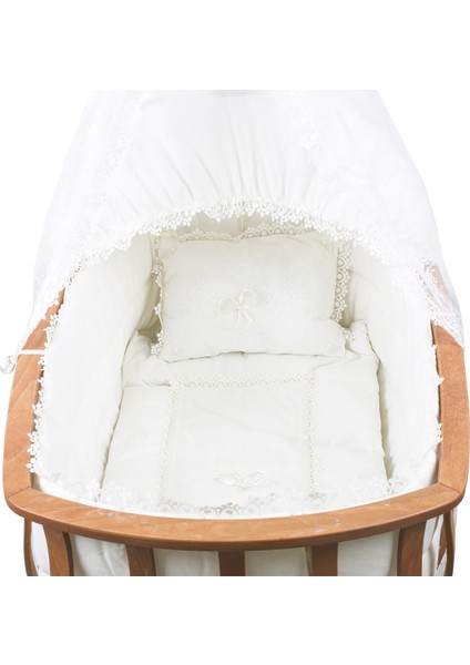 Doğal Ağaç Beşik, Lüx Sallanan Beşik + Uyku Seti + Cibinlik - Açık Ceviz modelleri