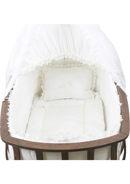 Doğal Ağaç Beşik, Lüx Sallanan Beşik + Uyku Seti + Cibinlik - Koyu Ceviz modelleri