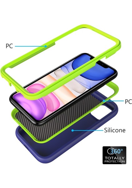 Apple iPhone 11 Pro Max Için 2'si 1 Arada Pc + Silikon Dalga Dokulu Ayrılabilir Telefon Kılıfı - Lacivert/sarı (Yurt Dışından) indirimleri