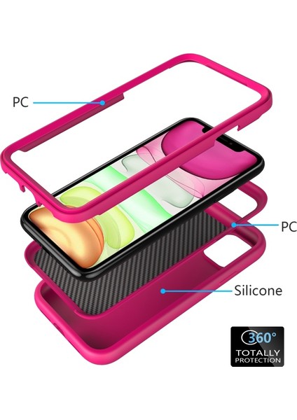 Apple iPhone 11 Pro Max Için 2'si 1 Arada Pc + Silikon Dalga Dokulu Ayrılabilir Telefon Kılıfı - Pembe (Yurt Dışından) indirimleri