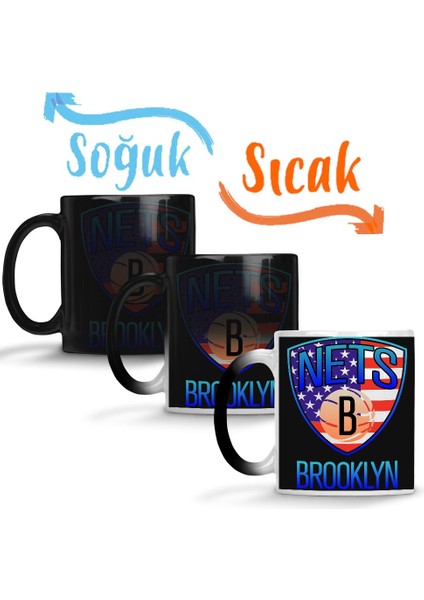 Brooklyn City Basketboll Sihirli Kupa Bardak Porselen