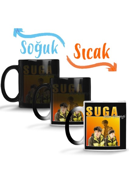 Bts Suga Min Yoongi 90s Sihirli Kupa Bardak Porselen
