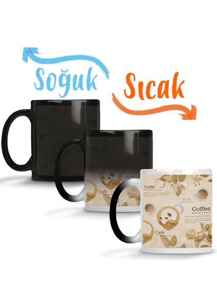 Coffee Espresso Sihirli Kupa Bardak Porselen