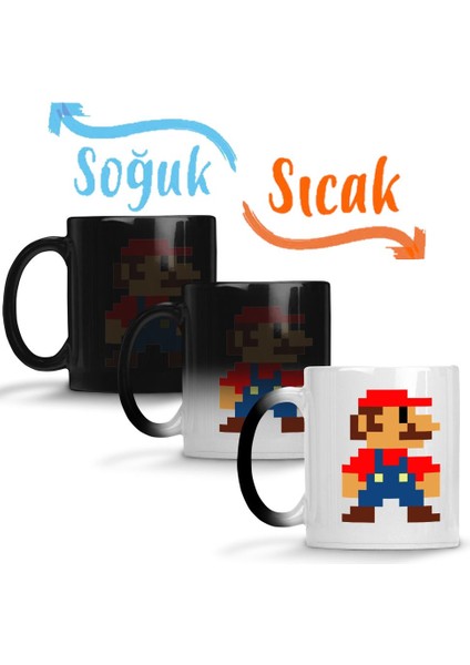 Süper Mario Nintendo Atari Sihirli Kupa Bardak Porselen