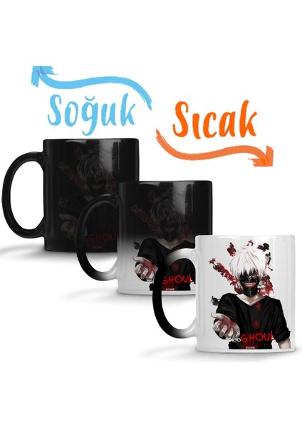 Kaneki Tokyo Ghoul Sihirli Kupa Bardak Porselen