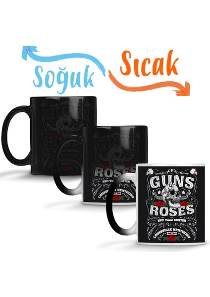 Guns N' Roses 2 Sihirli Kupa Bardak Porselen