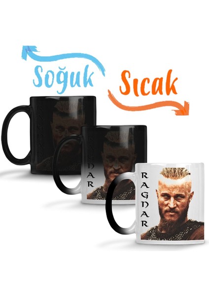 Vikings Ragnar Sihirli Kupa Bardak Porselen