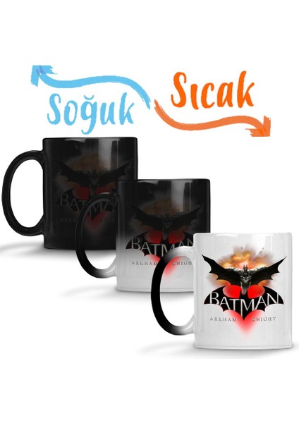 Batman Arkham Knight Protocol Knightfall Sihirli Kupa Bardak Porselen
