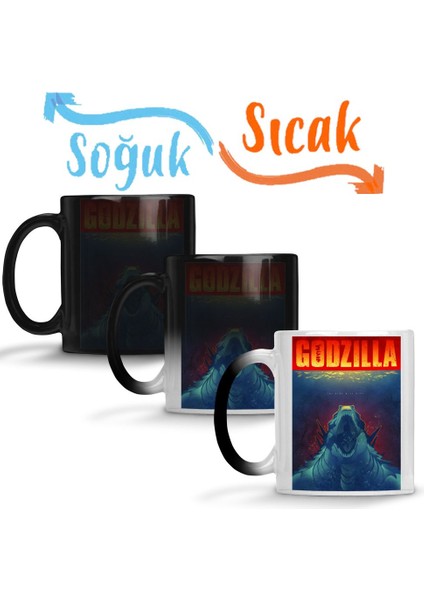Godzilla Sihirli Kupa Bardak Porselen