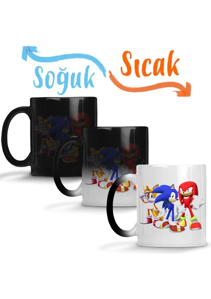 Knuckles Sonic Chaos Sihirli Kupa Bardak Porselen