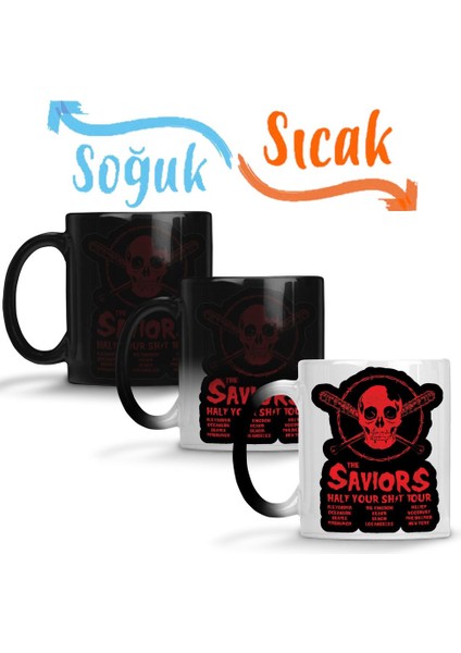 The Saviors Half Your Shit Tour Sihirli Kupa Bardak Porselen