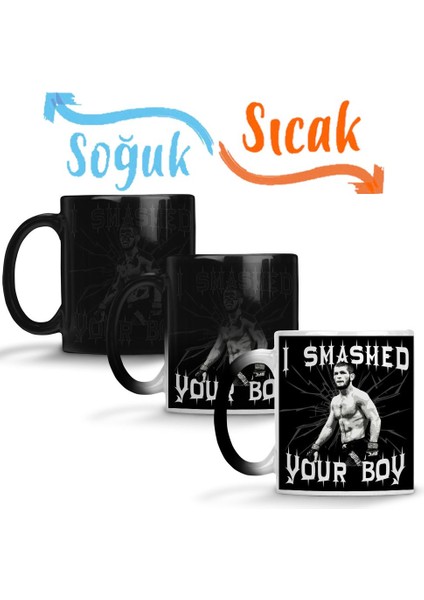 Khabib Nurmagomedov I Smashed Your Boy Sihirli Kupa Bardak Porselen