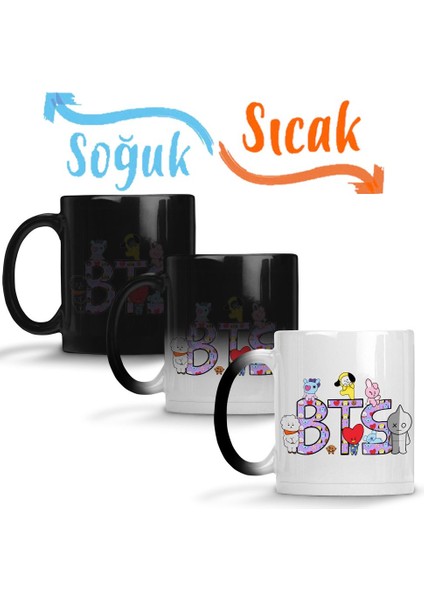 Bts BT21 Karakterleri 01 Sihirli Kupa Bardak Porselen