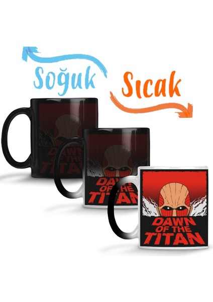 Attack On Titan Dawn Of The Titan Sihirli Kupa Bardak Porselen