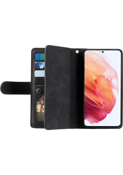 Tam Koruma Kapak Standlı Cüzdan Deri Kapaklı Pu + Tpu Telefon Kılıfı - Samsung Galaxy S22 + 5g (Yurt Dışından)