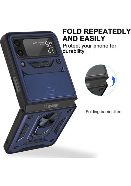 Kamera Kılıf Koruyucu Telefon Kılıfıı ile Halka Tutucu Kılıf Için Samsung Galaxy Z Flip3 5g Için - Mavi (Yurt Dışından) fiyatları