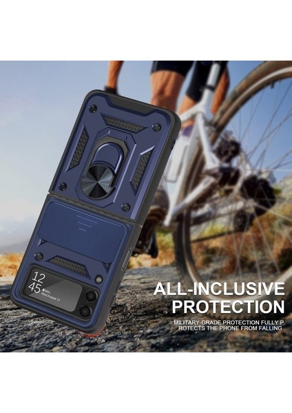 Kamera Kılıf Koruyucu Telefon Kılıfıı ile Halka Tutucu Kılıf Için Samsung Galaxy Z Flip3 5g Için - Mavi (Yurt Dışından) modelleri