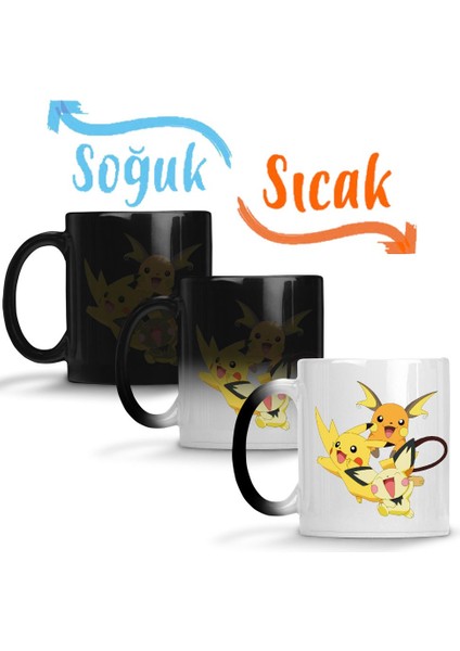 Raichu Pokemon Go Pikachu Sihirli Kupa Bardak Porselen