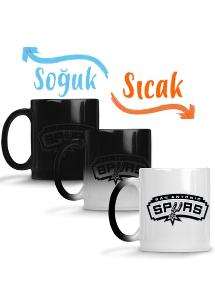 San Antonio Spurs Sihirli Kupa Bardak Porselen