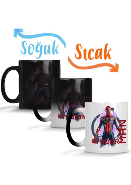 Spider Man Sihirli Kupa Bardak Porselen