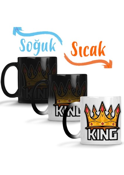 King Taç Sihirli Kupa Bardak Porselen