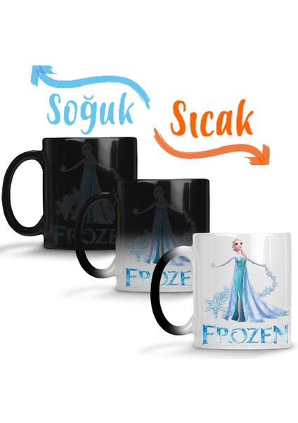 Frozen Elsa Sihirli Kupa Bardak Porselen