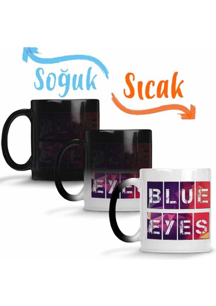 Blue Eyes Sihirli Kupa Bardak Porselen