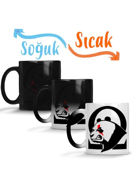 Panda Kratos Sihirli Kupa Bardak Porselen