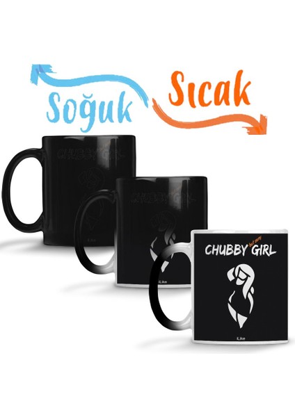 Chubby Girl Sihirli Kupa Bardak Porselen