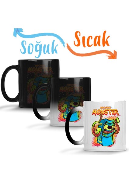 Arcade Monster Sihirli Kupa Bardak Porselen