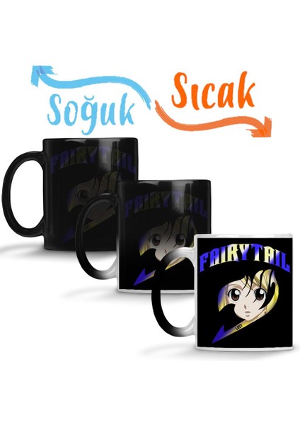 Fairy Tail Lucy Inside Guild Symbol Sihirli Kupa Bardak Porselen