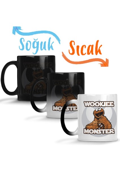 Wookiee Monster Kurabiye Canavarı Sihirli Kupa Bardak Porselen