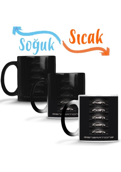 Porsche Generations Sihirli Kupa Bardak Porselen