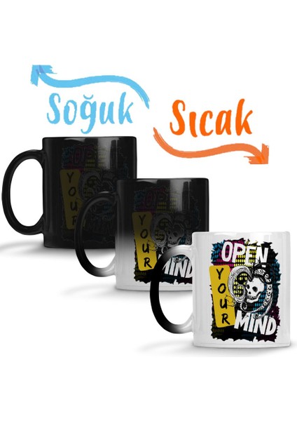Open Your Mind Sihirli Kupa Bardak Porselen